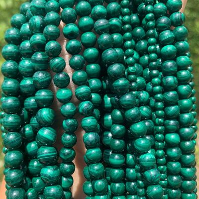 Perles en malachite entre 4 et 8mm - 8mm