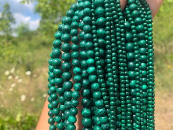 Perles en malachite entre 4 et 8mm - 10mm (sur commande) 6