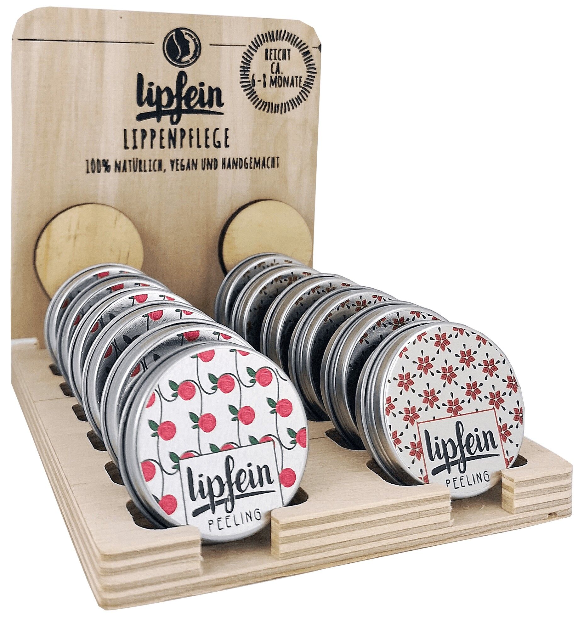 Holzdisplay klein - Peeling-Mix