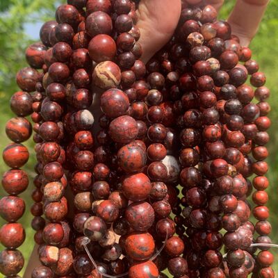 Perles en jaspe bréchique entre 4 et 12mm - 4mm