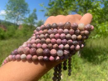 Perles en rhodonite entre 8 et 10mm - 10mm 5