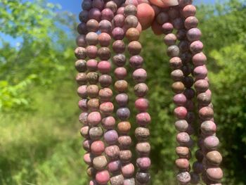 Perles en rhodonite entre 8 et 10mm - 10mm 8