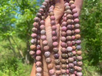 Perles en rhodonite entre 8 et 10mm - 10mm 9