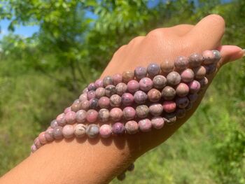 Perles en rhodonite entre 8 et 10mm - 10mm 10