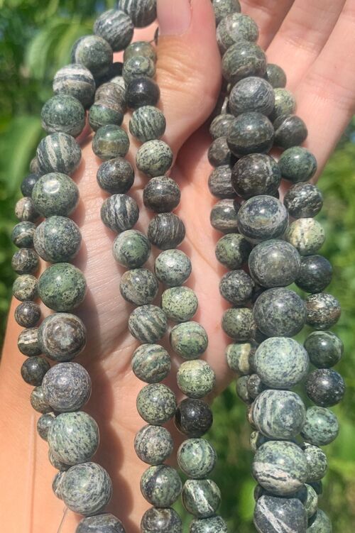Perles en chrysotile serpentine entre 6 et 10mm - 6mm