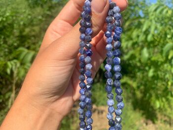 Perles en sodalite, forme diamant entre 6 et 12mm - 12mm 9