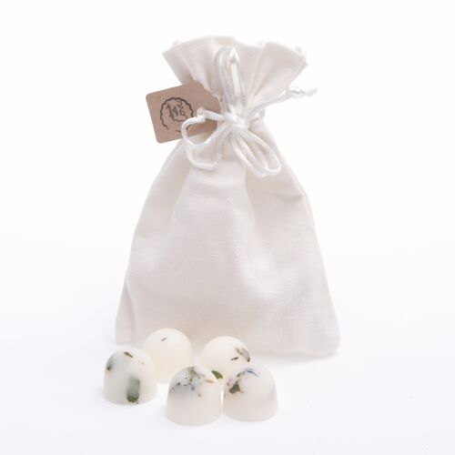 Melon Scented Natural Wax Melts in White Linen Bag of 10 each