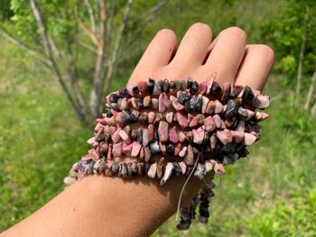 Perles en rhodonite, forme chips 4