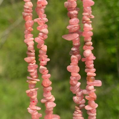 Perles en rhodochrosite, forme chips