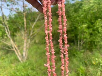 Perles en rhodochrosite, forme chips 2