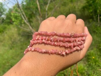 Perles en rhodochrosite, forme chips 4