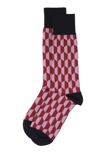 Chaussettes homme Optwocal rouge 3
