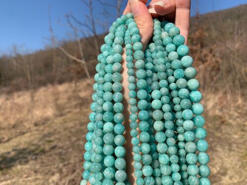 Perles en amazonite entre 6 et 10mm AD - 6mm