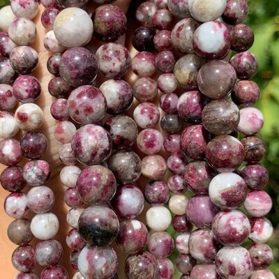Perles en tourmaline rubellite entre 6 et 10mm - 10mm