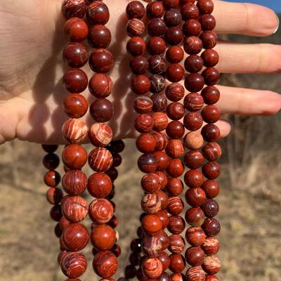 Perles en jaspe peau de serpent entre 8 et 10mm - 8mm