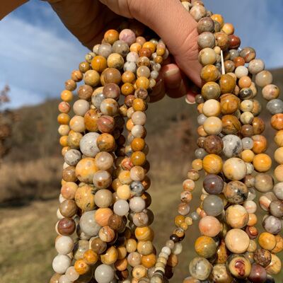 Perles en agate crazy lace entre 4 et 12mm - 12mm