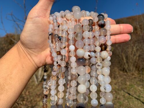 Perles en agate Montana entre 6 et 12mm - 6mm