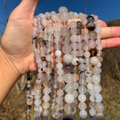 Perles en agate Montana entre 6 et 12mm - 8mm
