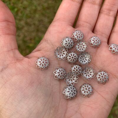 Lot de 100 "séparateurs de perles" en acier inoxydable