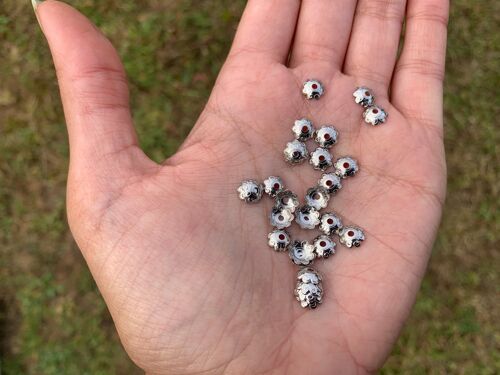 Lot de 100 "séparateurs de perles" en acier inoxydable - Doré; 10mm