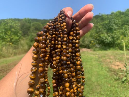 Perles en oeil de tigre entre 2 et 14mm OTD - 6mm