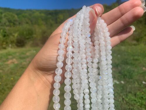 Perles en labradorite blanche  entre 4 et 10mm LBT - 4mm