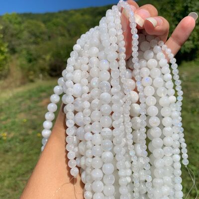 Perles en labradorite blanche entre 4 et 10mm LBD - 4mm
