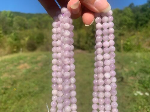 Perles en kunzite entre 6 et 12mm - 6mm