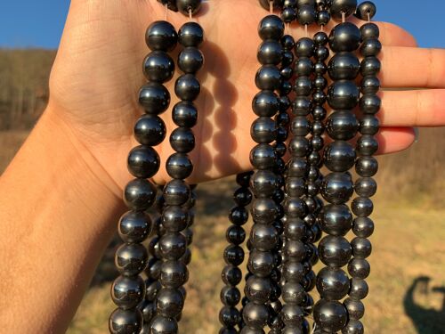Perles en hématite avec un aspect mate et polie entre 6 et 12mm - 8mm