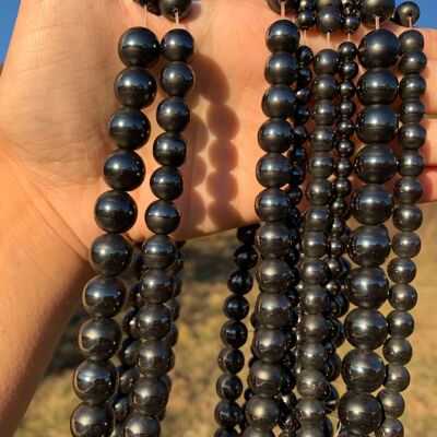 Perles en hématite avec un aspect mate et polie entre 6 et 12mm - 8mm