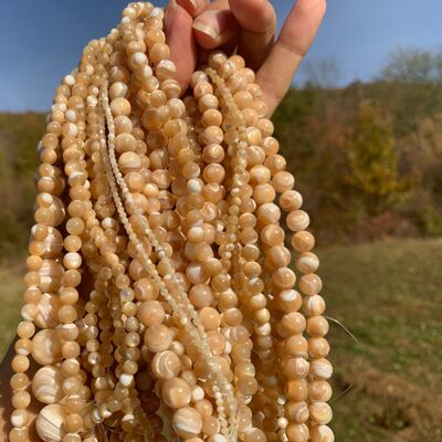 Perles en nacre beige entre 2 et 12mm - 10mm