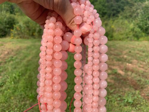 Perles en quartz rose entre 4 et 16mm - 10mm