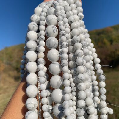 Perles en howlite entre 2 et 14mm - 2mm