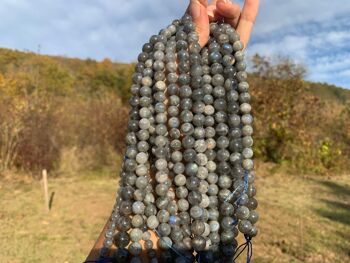 Perles en labradorite entre 6 et 10mm LD - 8mm