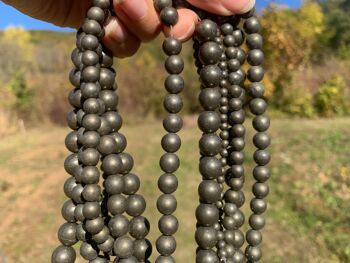 Perles en pyrite entre 4 et 10mm - 4mm