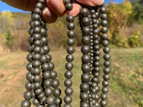 Perles en pyrite entre 4 et 10mm - 10mm