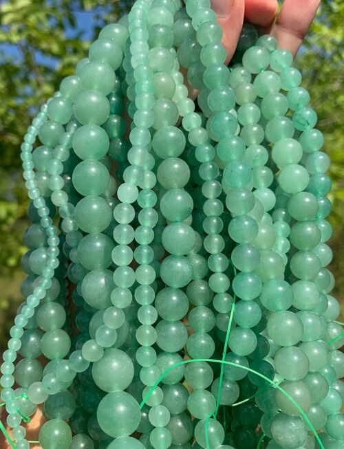 Perles en aventurine verte entre 4 et 12mm - 4mm