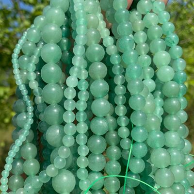 Perles en aventurine verte entre 4 et 12mm - 10mm