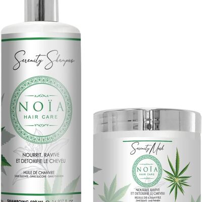 SERENITY DUO PACK SHAMPOO 500ML + HEMP OIL MASK 500ML