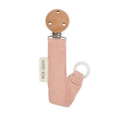 Pacifier holder - Corduroy, Pink