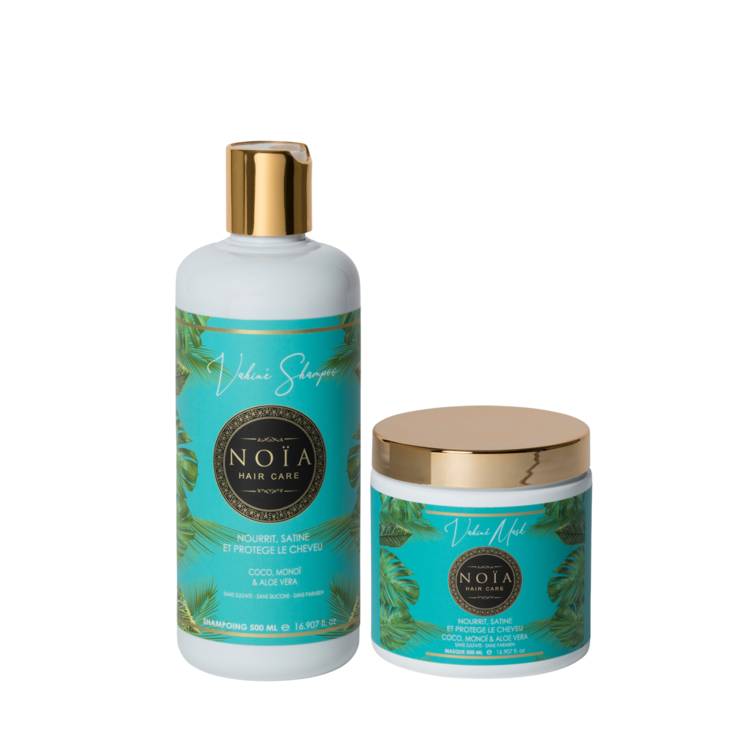 Vahine NOÏA Hair Duo – Nutrition & Hydration Routine – Shampoo & Mask
