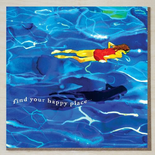 Underwater Swimming Card (find your happy place)