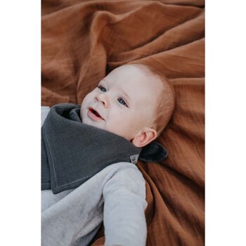 Écharpe en mousseline pour bébé • Anthracite 3