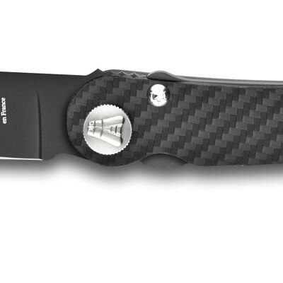 Laguiole adventurer smooth blade carbon-style handle