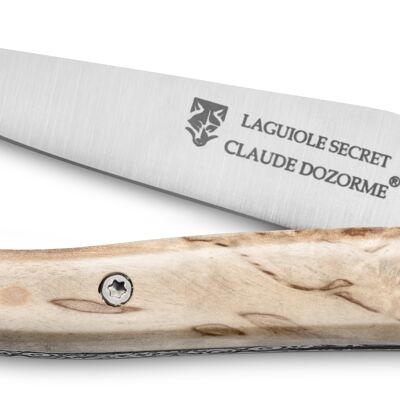 Coltello tascabile Laguiole Secret legno di betulla nana