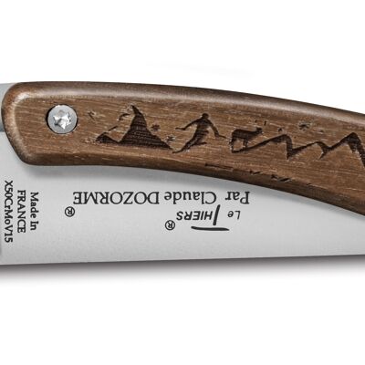 Liner Nature pocket knife walnut handle Alps