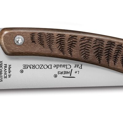 Liner Nature pocket knife walnut handle Ferns