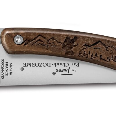 Liner Nature pocket knife walnut handle Randonneur