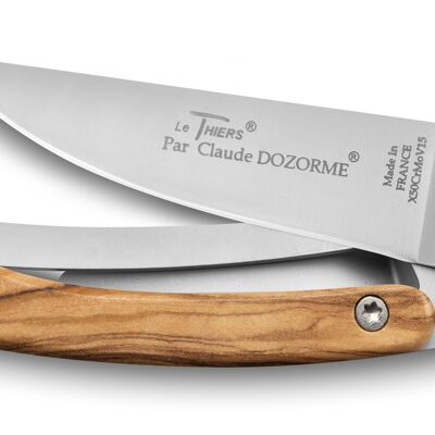 Liner Thiers pocket knife olive wood handle