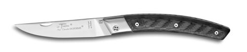 Couteau de poche Le Thiers RLT manche carbone véritable/rouge